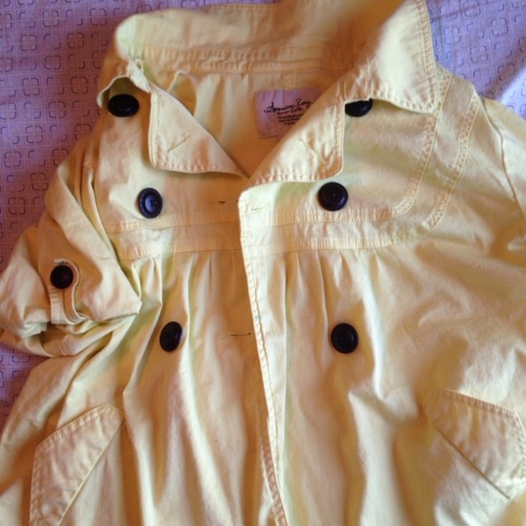 American Rag Jackets & Blazers - Short Sleeved Yellow Peacoat Jacket Blazer